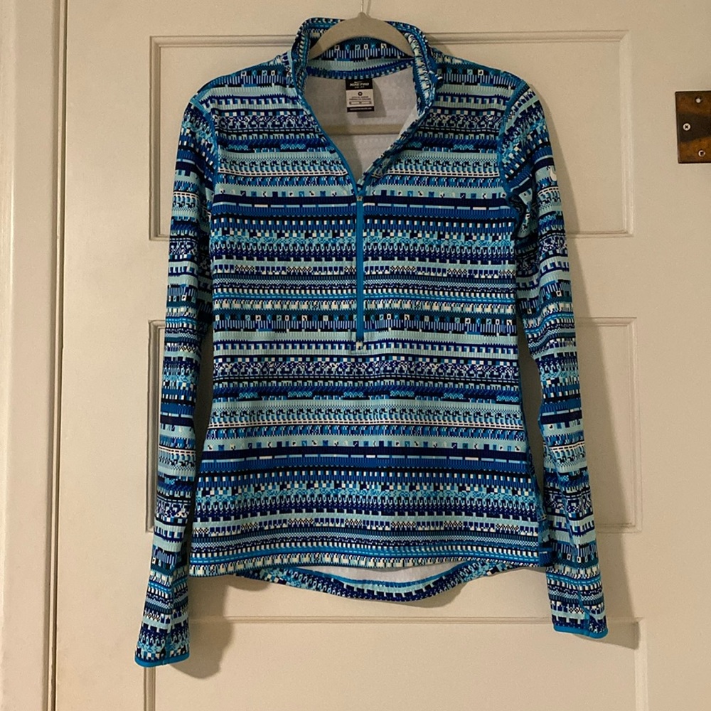 Blue and White patterned Nike Long-sleeve